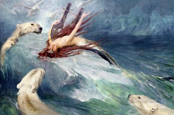  North Painting - The Lure Of The North Arthur Wardle dog